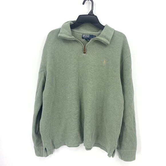 Ralph Lauren Other - Polo Ralph Lauren 1/2 1/4 Zip Pullover Sweater Green 100% Cotton Mens XL